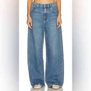 High rise wide leg jeans